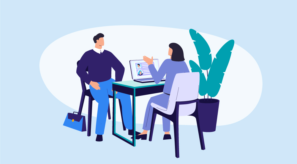 HR-Managerin mit KI-Analytics-Dashboard